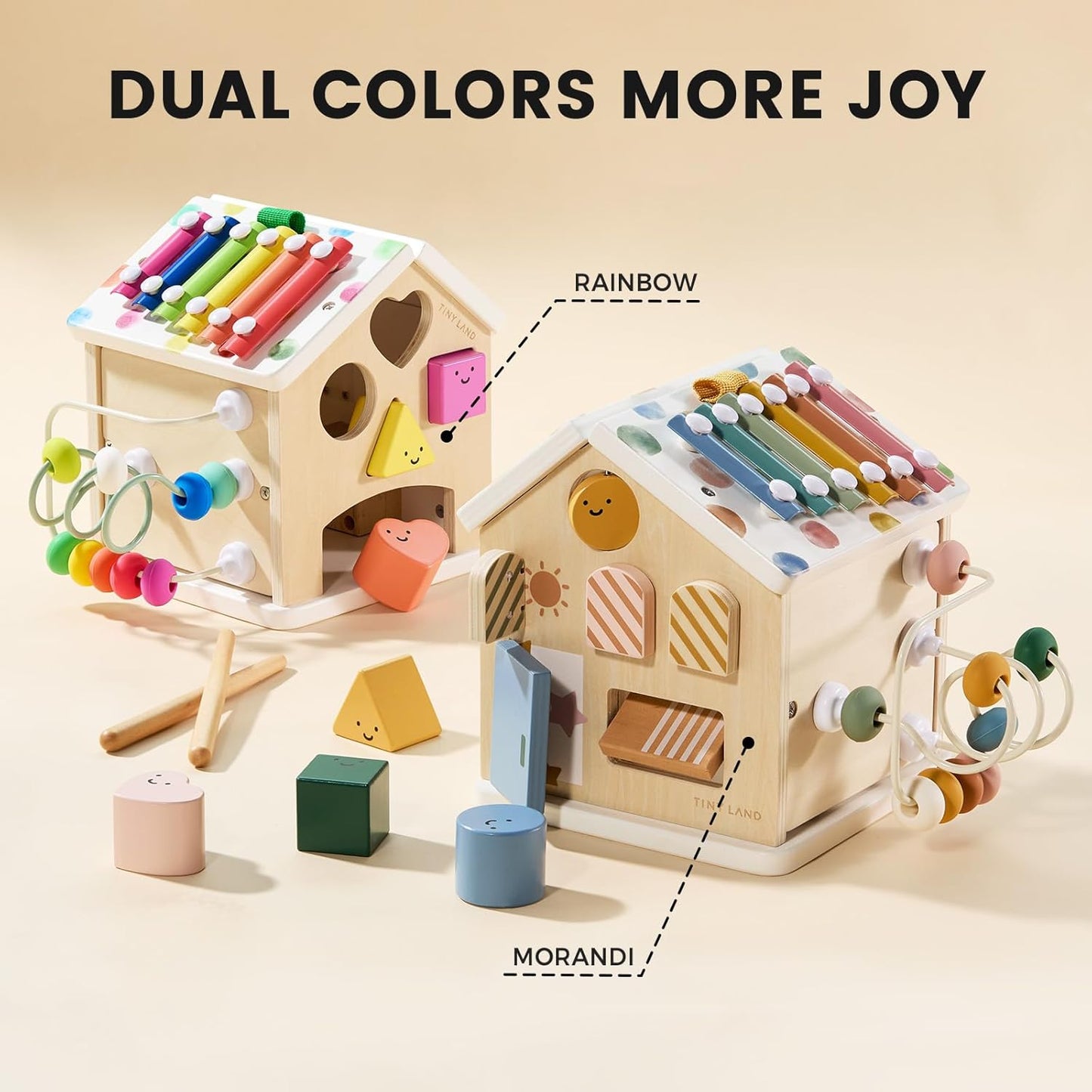Tiny Land® Cottage Activity Cube - Morandi - Norani Baby