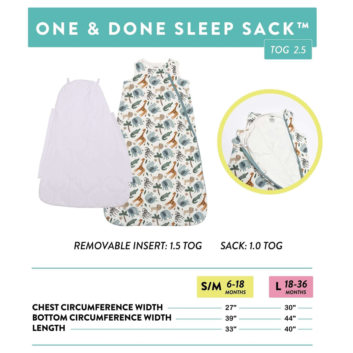 One & Done Sleep Sack - Green Stripes - Norani Baby