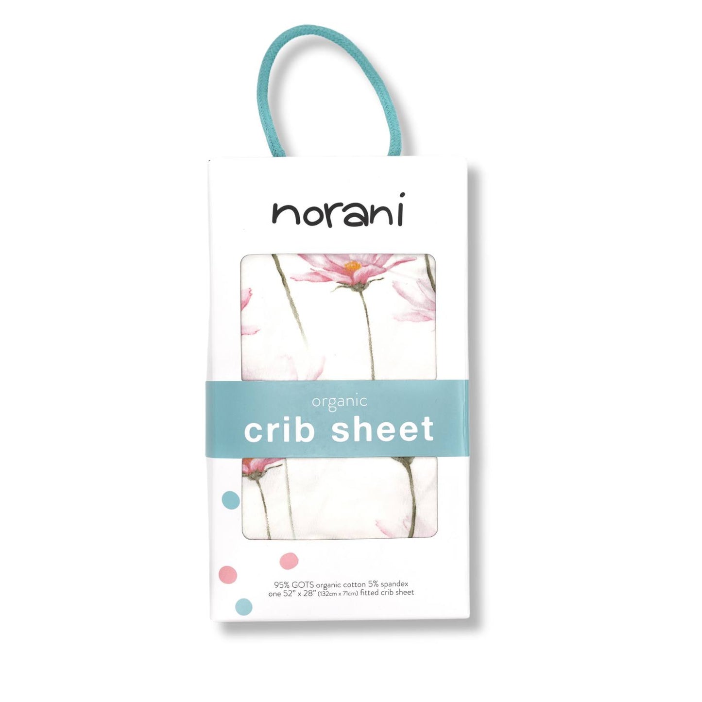 Norani Organic Crib Sheet - Pink Petals