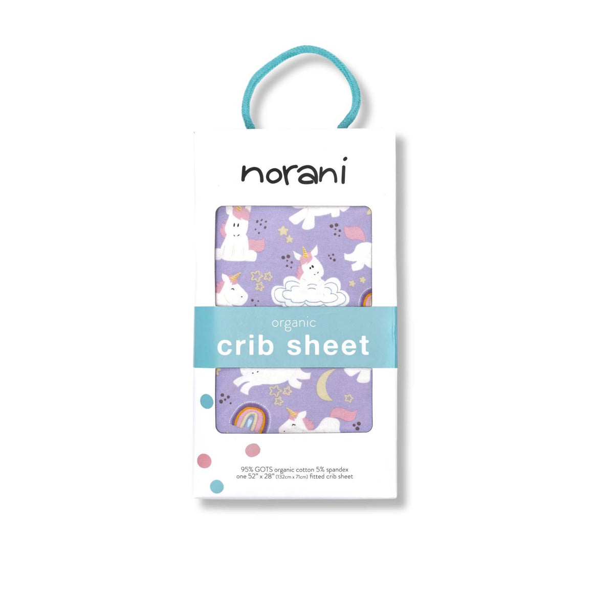 Norani Baby Organic Crib Sheet - Purple unicorns