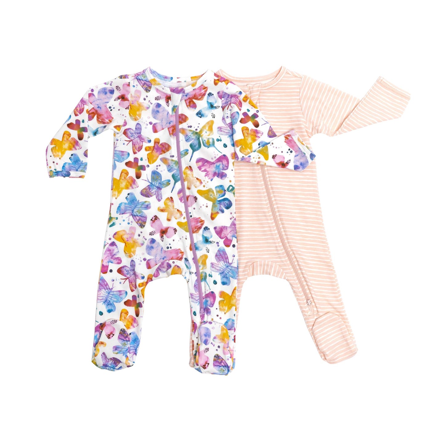 Norani Baby Footed Onesie in Butterflies Butterfly