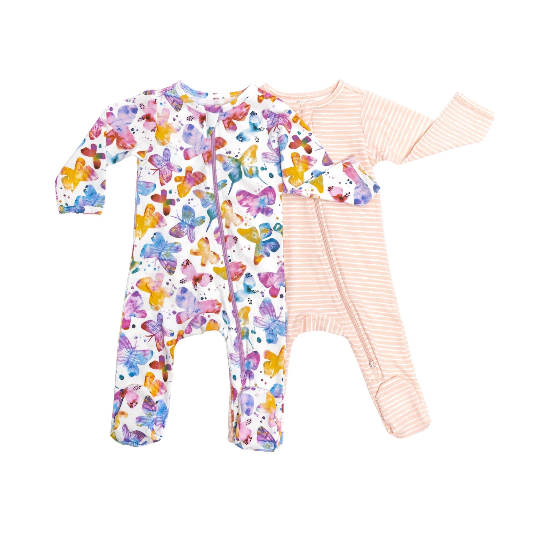 Norani Baby Footed Onesie in Butterflies Butterfly
