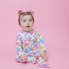 Norani Baby Footed Onesie in Butterflies Butterfly