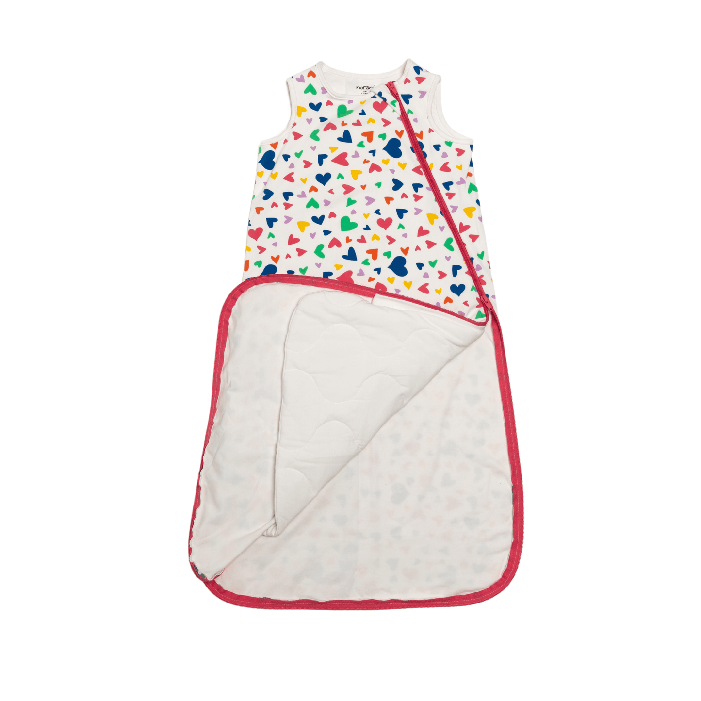 One & Done Sleep Sack - Colorful Hearts - Norani Baby