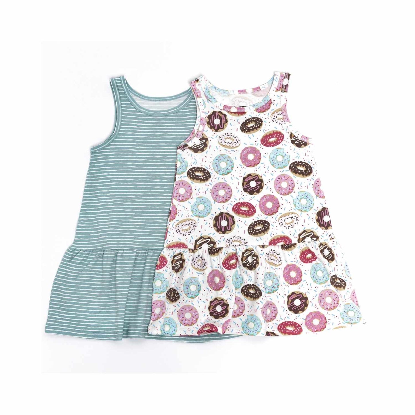 Donuts Drop Waist Dress with Biker Shorts - Norani Baby