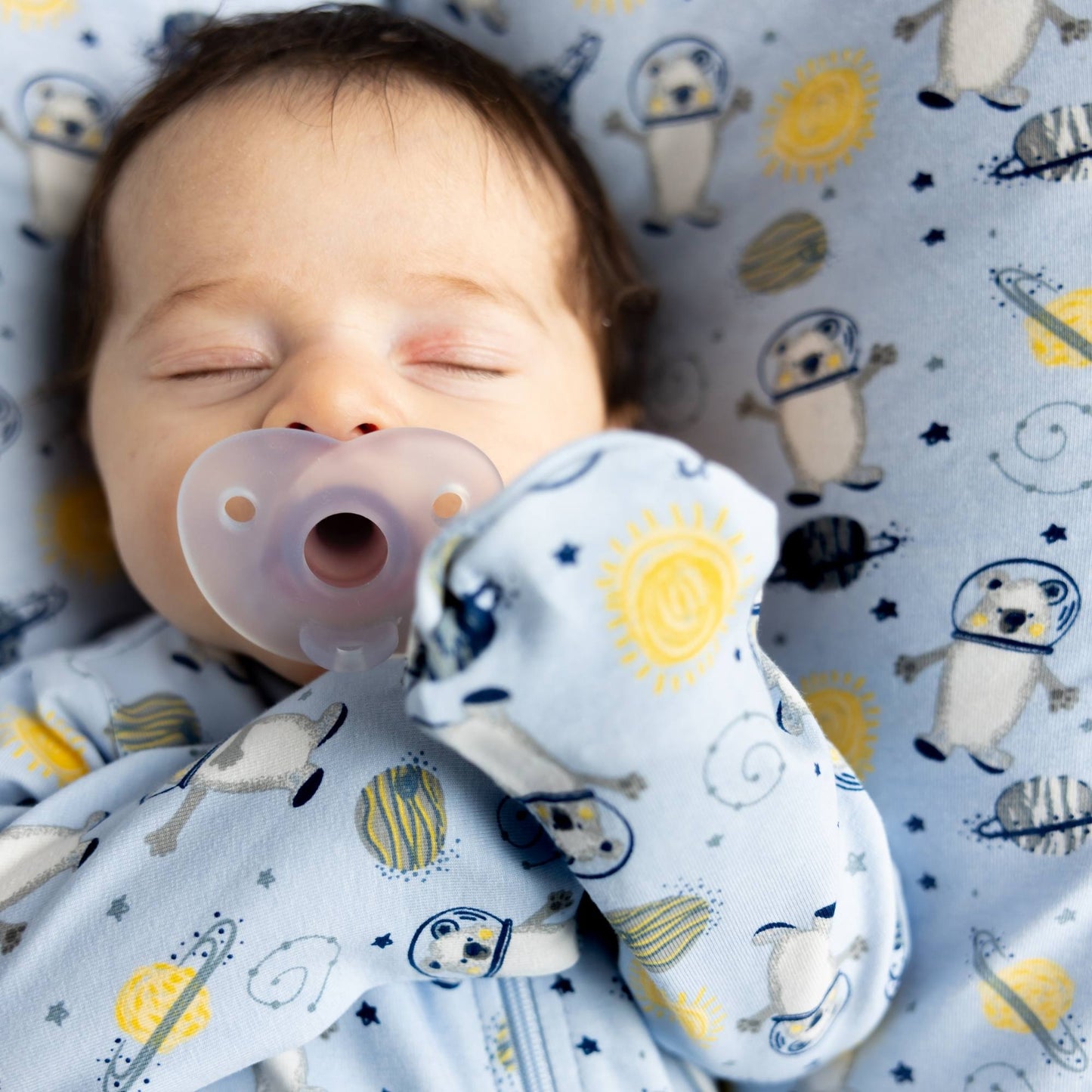 Organic Footie - Space Bears - Norani Baby