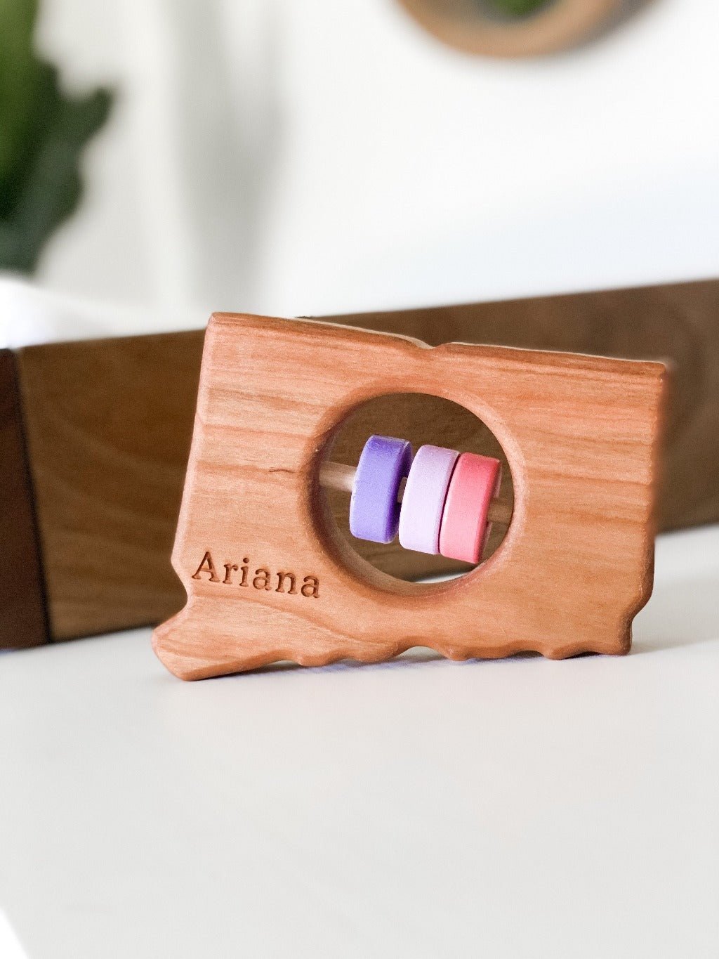 Connecticut State Wooden Baby Rattle™ - Norani Baby