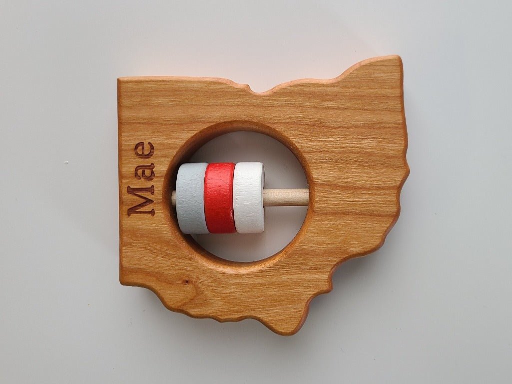 Ohio State Wooden Baby Rattle™ - Norani Baby