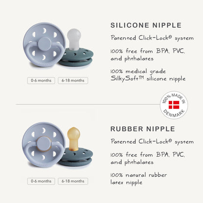 FRIGG Moon Silicone Pacifier 2 - Pack - Norani Baby