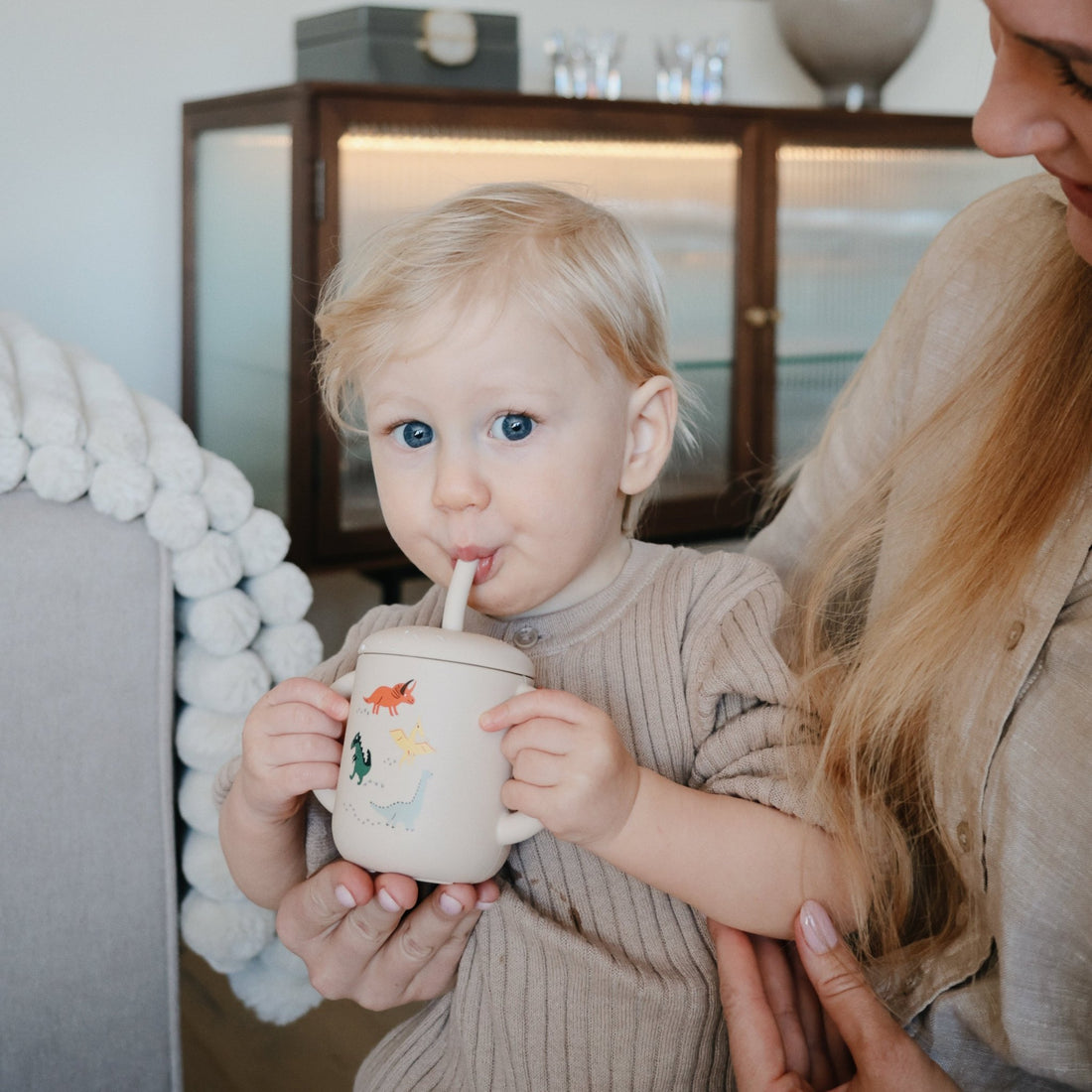 Silicone Training Cup + Straw - Norani Baby