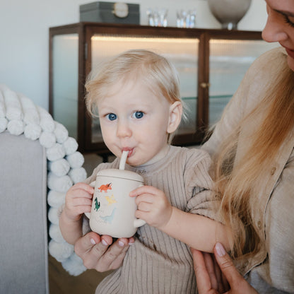 Silicone Training Cup + Straw - Norani Baby