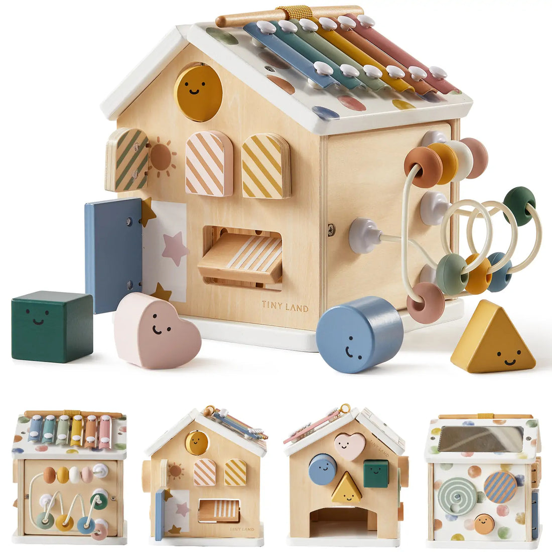 Tiny Land® Cottage Activity Cube - Morandi - Norani Baby