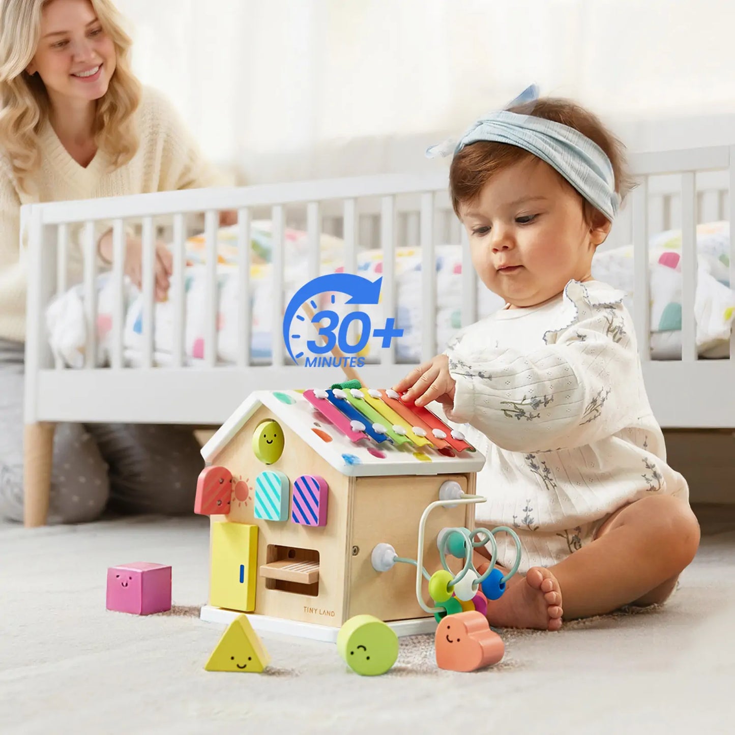 Tiny Land® Cottage Activity Cube - Rainbow - Norani Baby