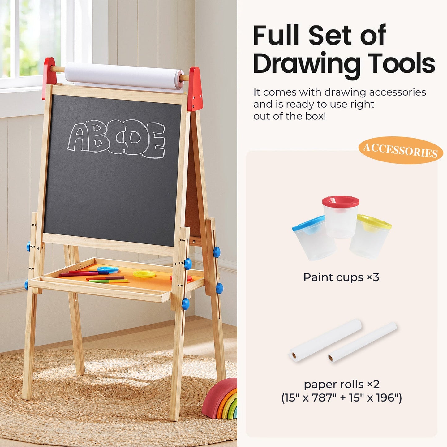 Tiny Land® 3 - in - 1 Art Easel for Kids - Norani Baby