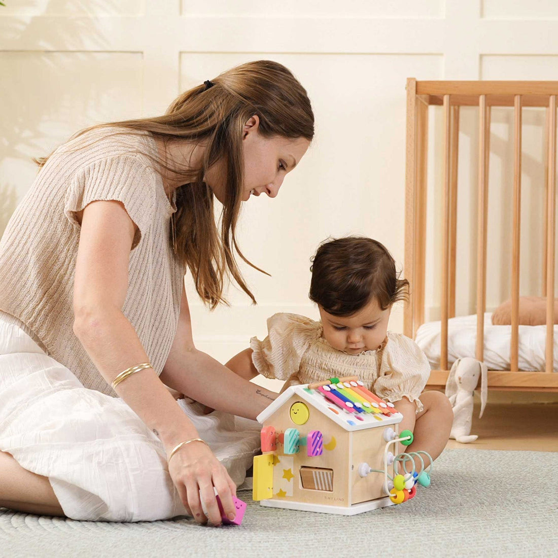 Tiny Land® Cottage Activity Cube - Rainbow - Norani Baby