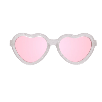 Silver Shimmer Heart | Pink Mirrored Lenses - Norani Baby