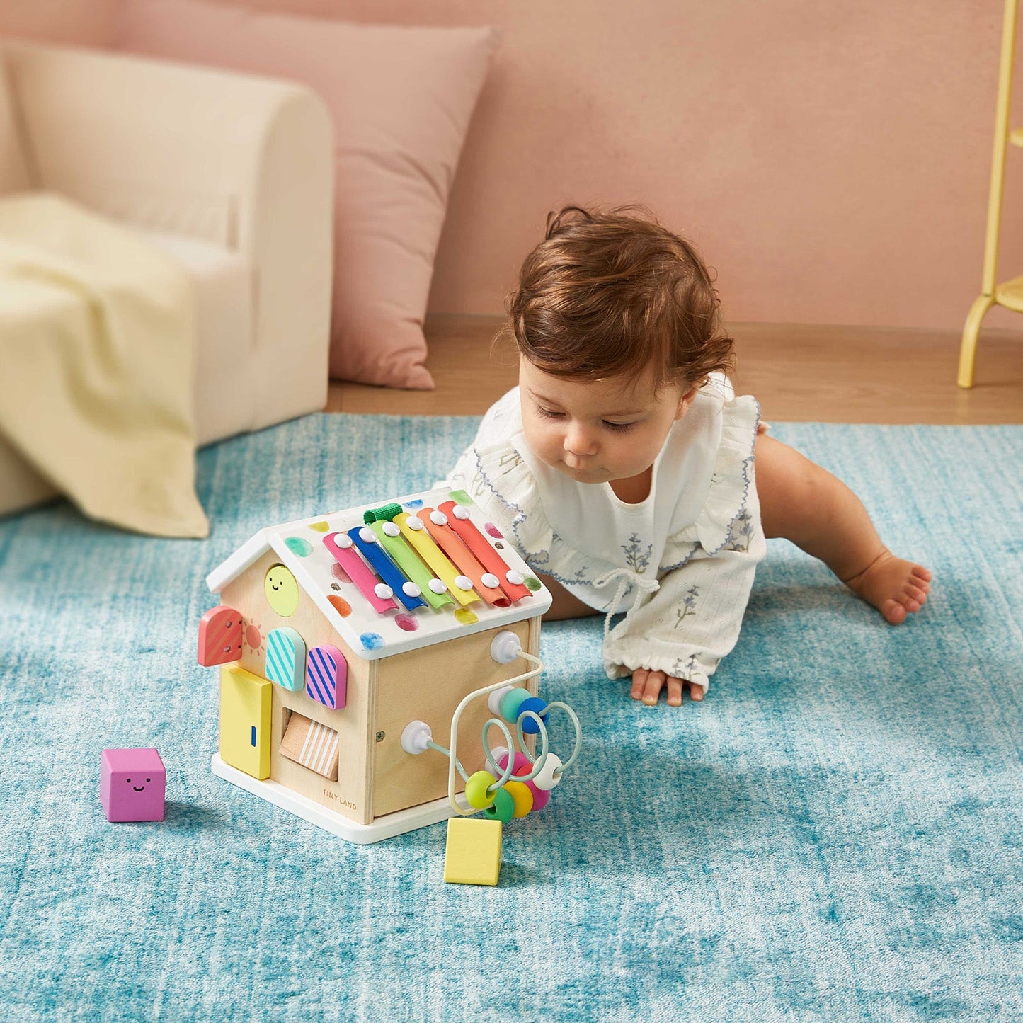 Tiny Land® Cottage Activity Cube - Rainbow - Norani Baby