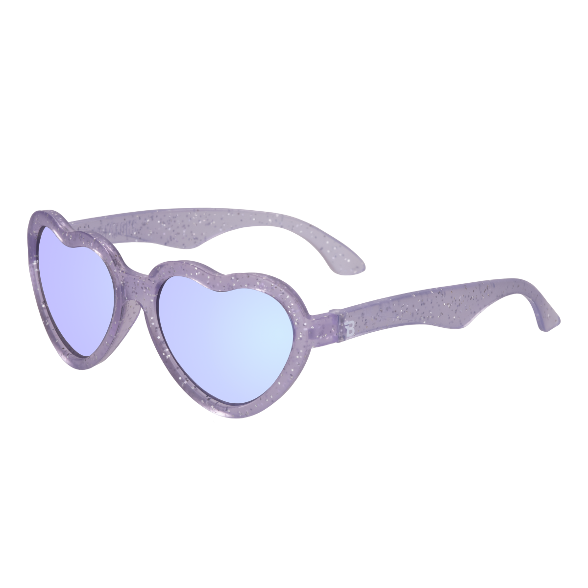 Lavender Shimmer Heart | Purple Mirrored Lenses