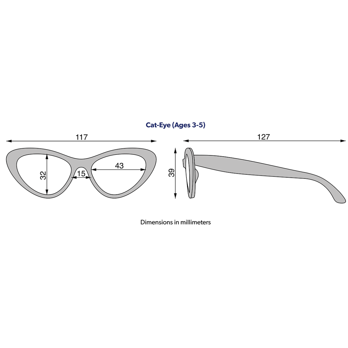 Wicked White Cat-Eye I Smoke Lenses