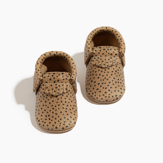 Almond Speckles Moccasin Baby Shoe - Norani Baby