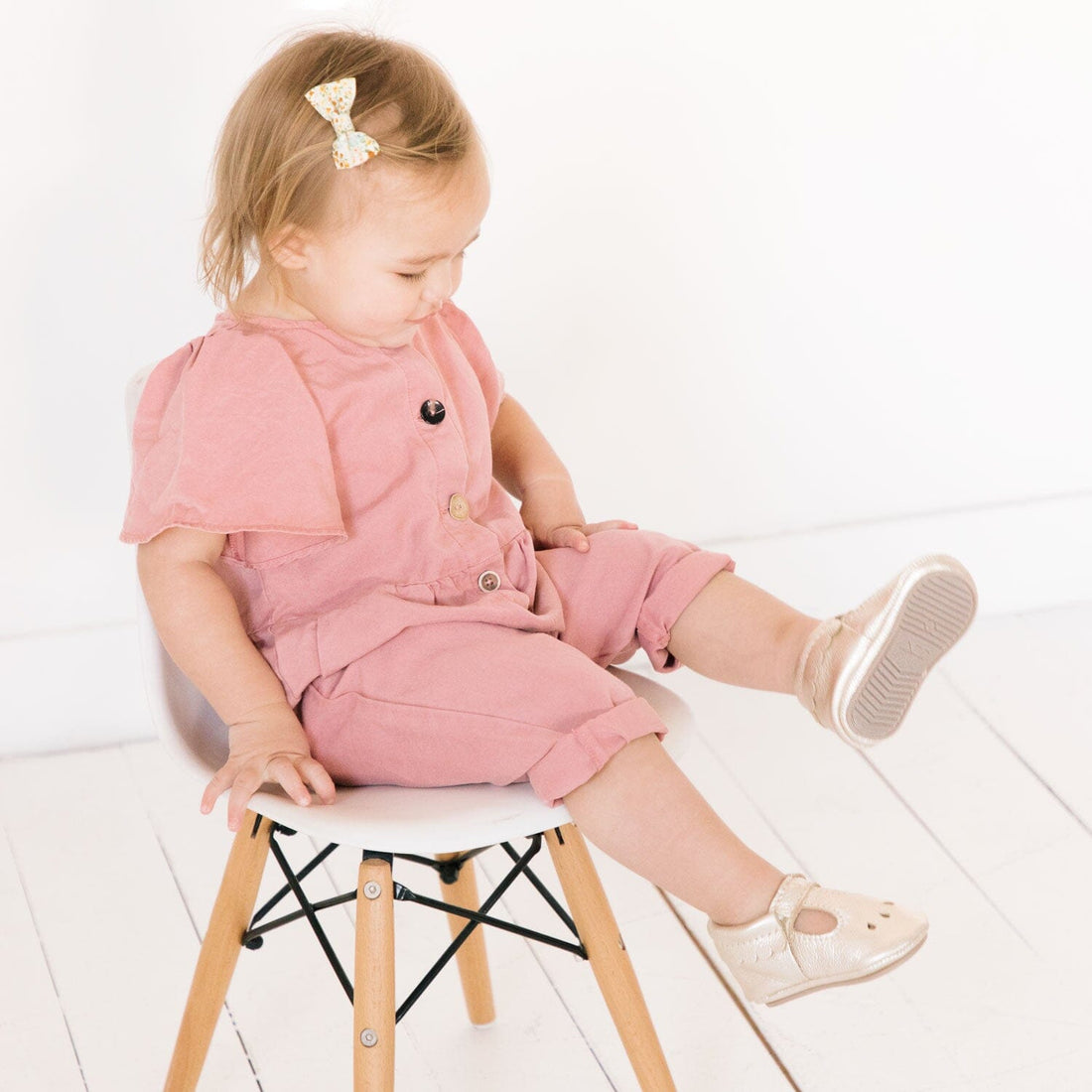 Platinum Mary Jane Baby Shoe - Norani Baby