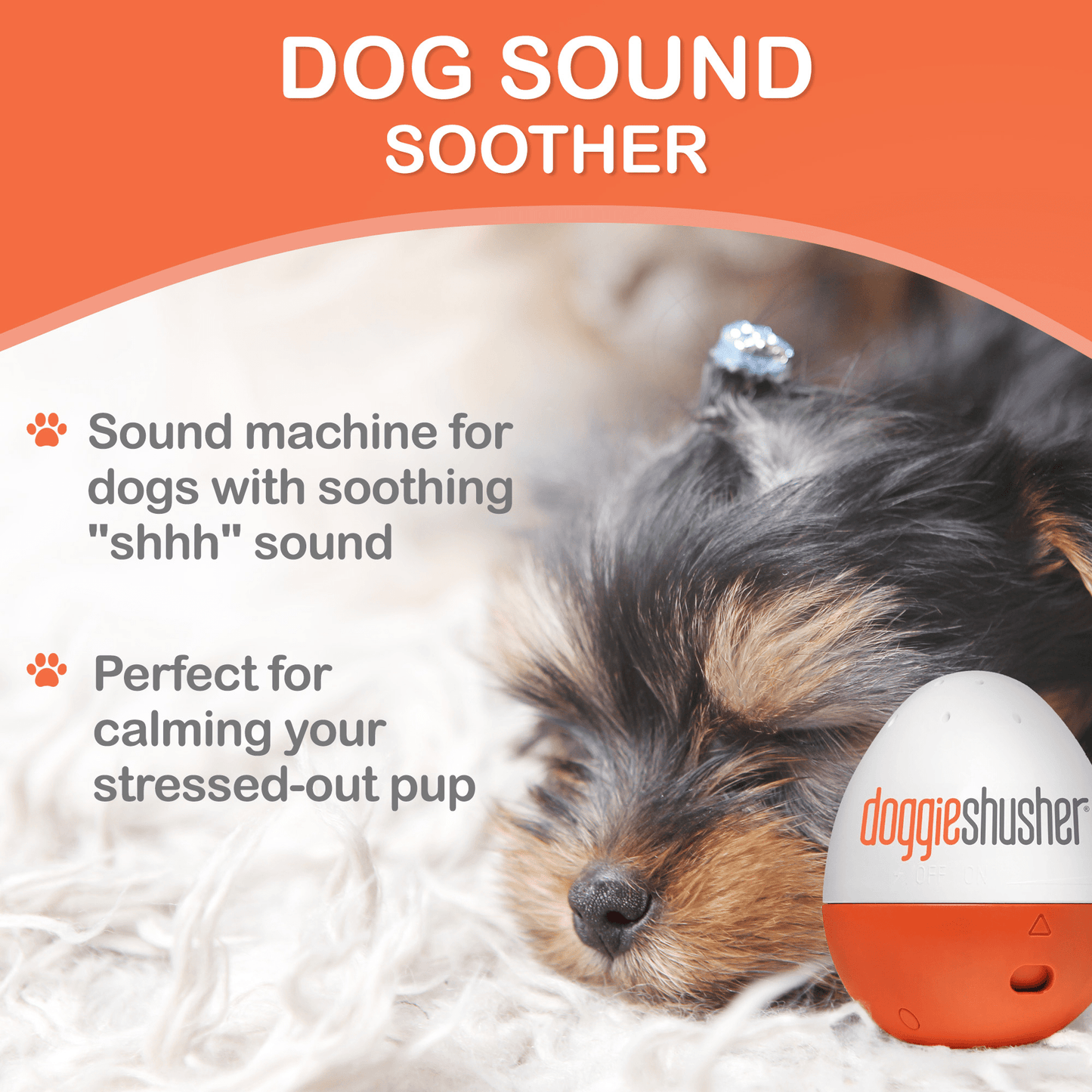 Doggie Shusher – Calming Sound Machine for Dog Anxiety, Separation Stress & Loud Noises - Norani Baby