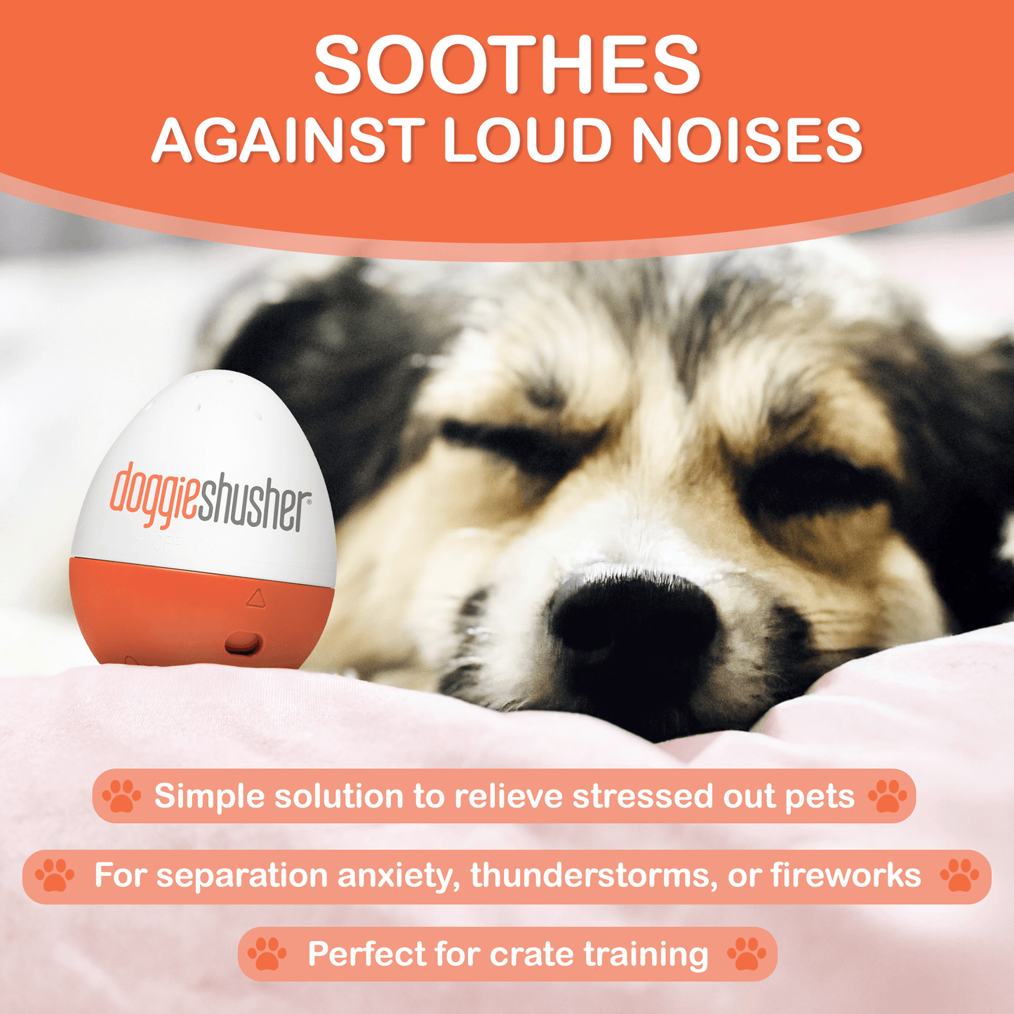 Doggie Shusher – Calming Sound Machine for Dog Anxiety, Separation Stress & Loud Noises - Norani Baby