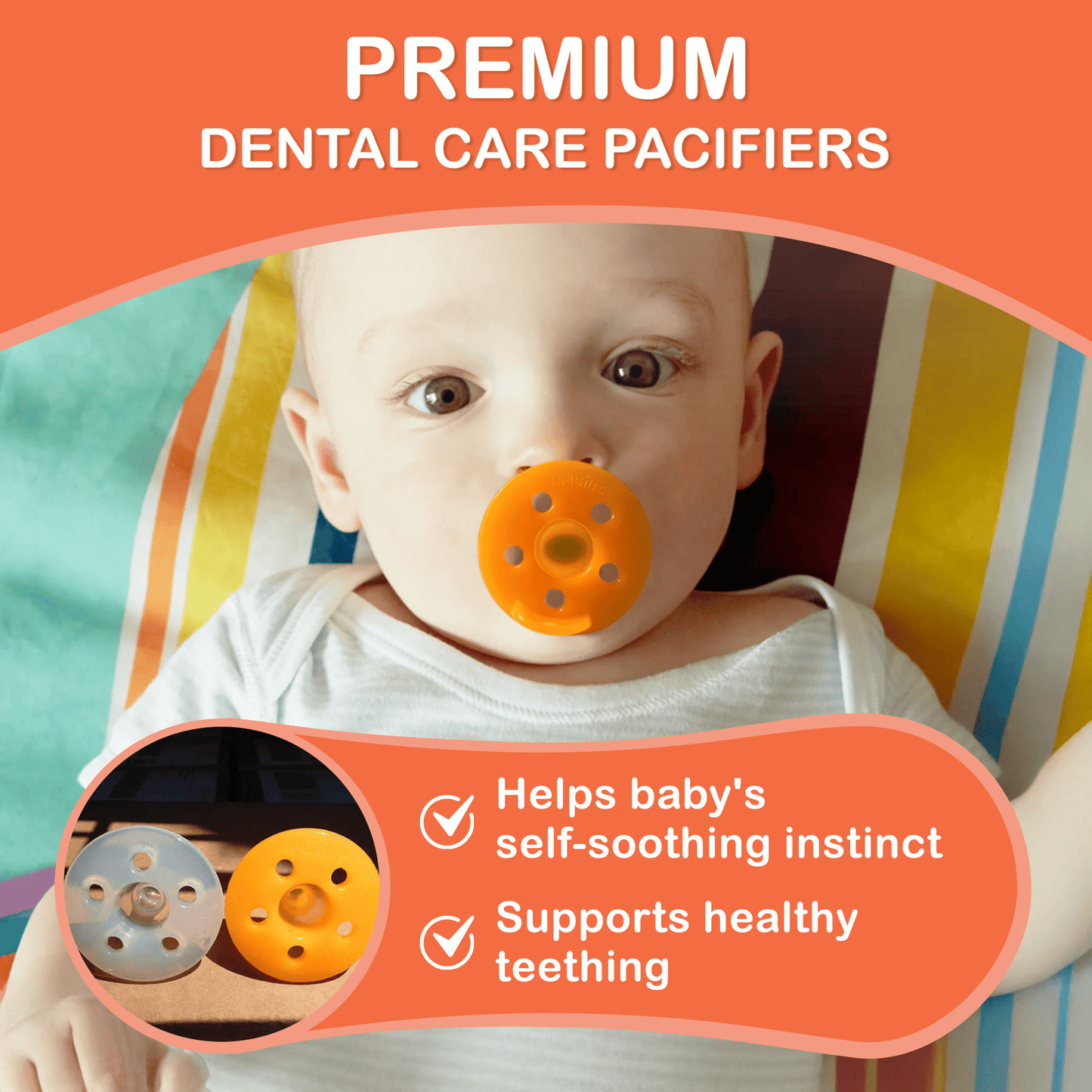 Shushie Silicone Pacifier by Baby Shusher – Hospital - Grade, BPA - Free Pacifiers for Newborns & Babies - Norani Baby