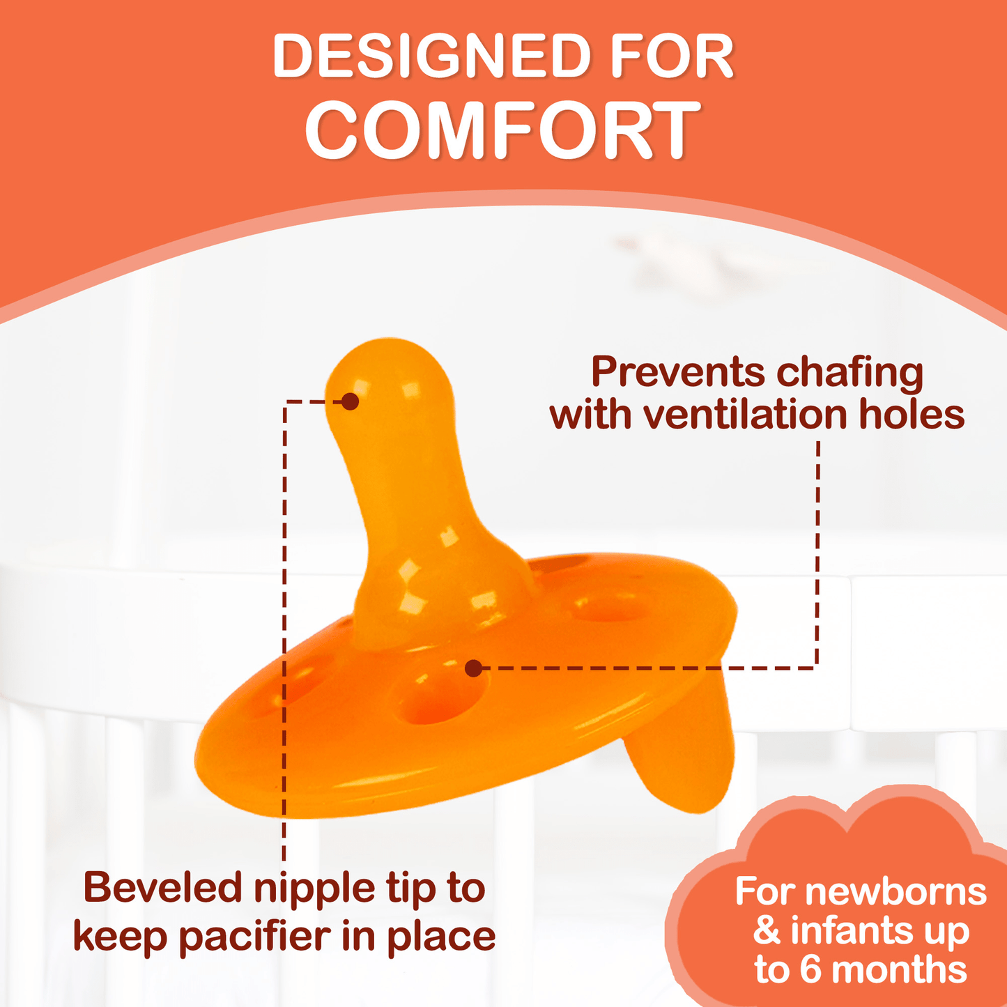Shushie Silicone Pacifier by Baby Shusher – Hospital - Grade, BPA - Free Pacifiers for Newborns & Babies - Norani Baby