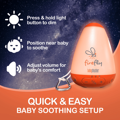 Baby Shusher Firefly – Portable Sound Machine & Night Light with Real Shushing Sound - Norani Baby