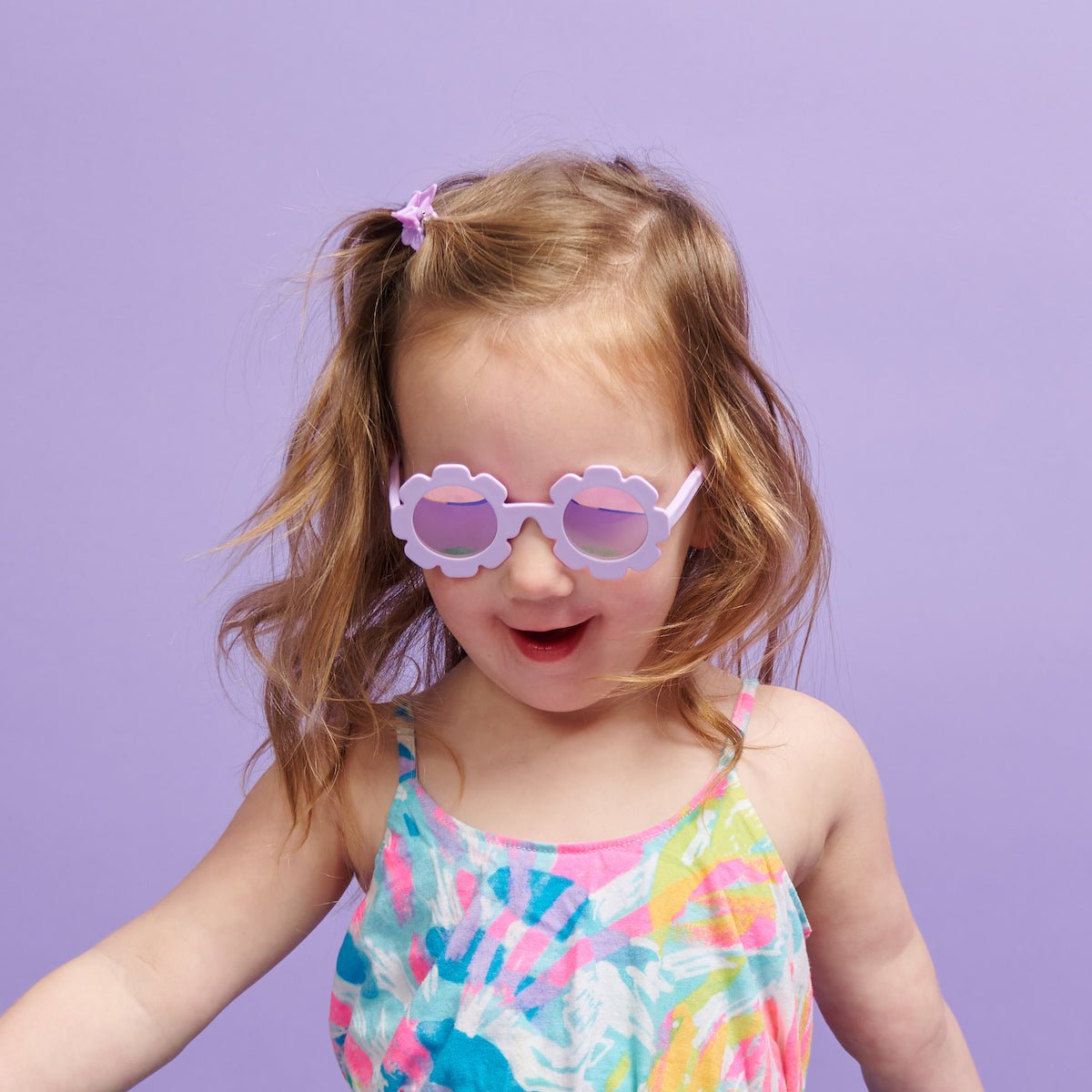Irresistible Iris Flower I Polarized Lavender Mirrored Lenses - Norani Baby