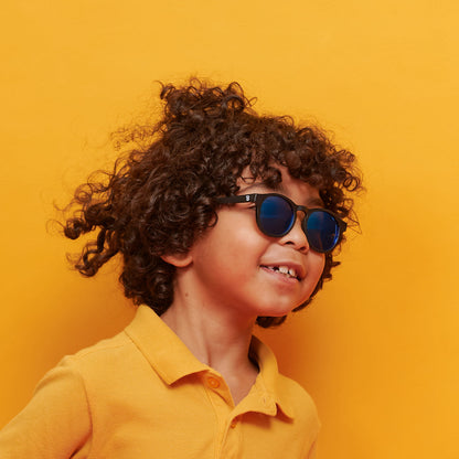 Jet Black Keyhole | Polarized Cobalt Blue Mirrored Lenses