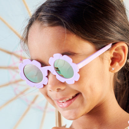 Irresistible Iris Flower I Polarized Lavender Mirrored Lenses - Norani Baby