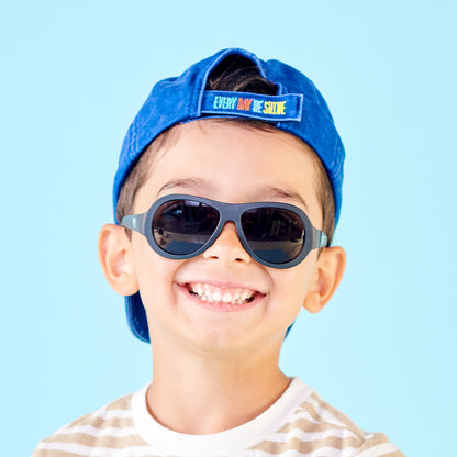 Jet Black Aviator I Smoke Lenses