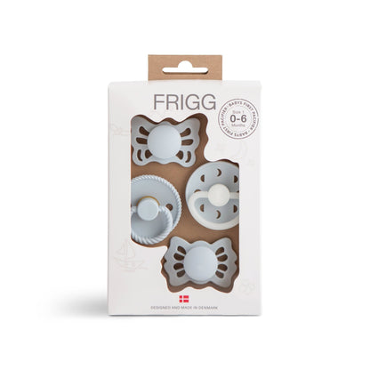 FRIGG Baby's First Pacifier Moonlight Sailing (Powder Blue) 4 - Pack - Norani Baby