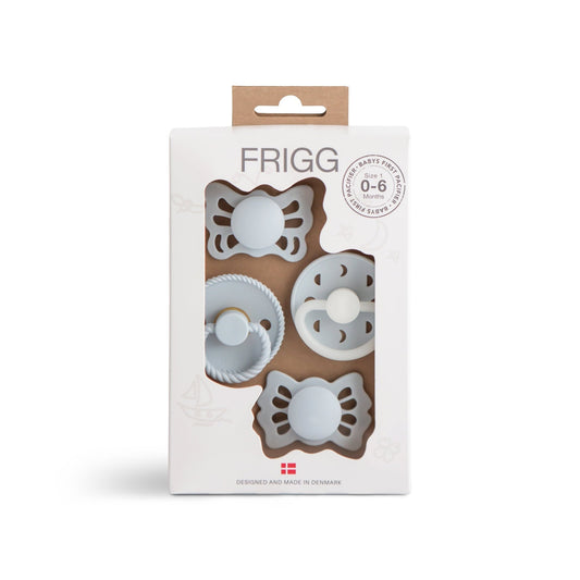 FRIGG Baby's First Pacifier Moonlight Sailing (Powder Blue) 4 - Pack - Norani Baby