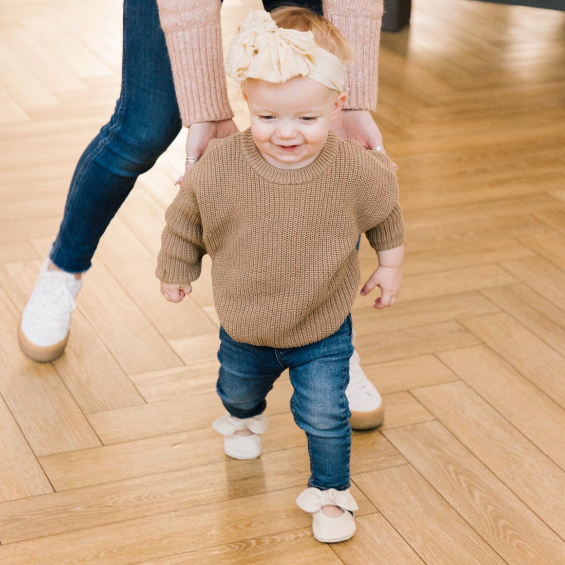 Birch Knotted Bow Baby Shoe - Norani Baby