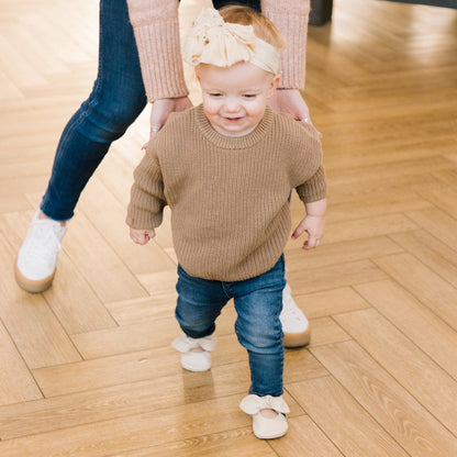 Birch Knotted Bow Baby Shoe - Norani Baby