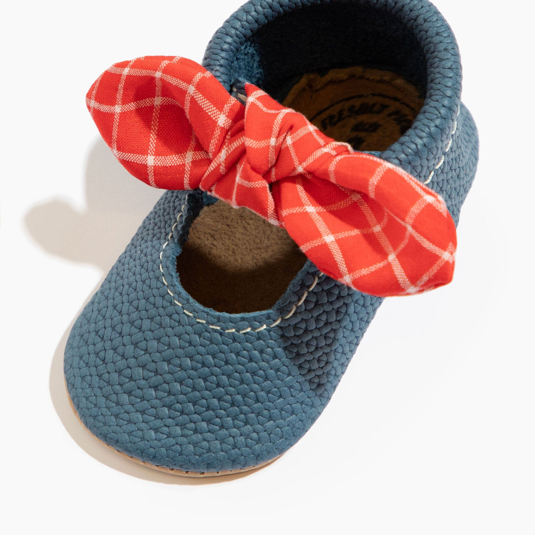 Blue Jean Knotted Bow Baby Shoe - Norani Baby