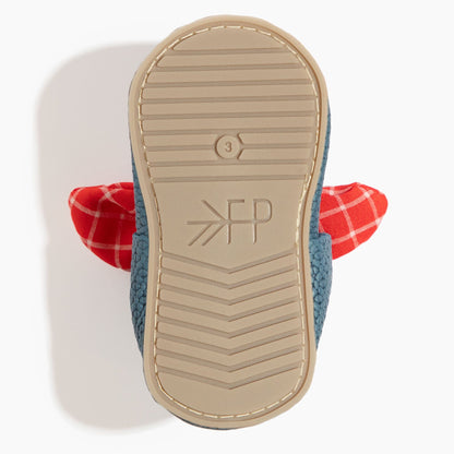 Blue Jean Knotted Bow Baby Shoe - Norani Baby