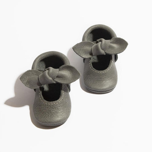 Blue Spruce Knotted Bow Baby Shoe - Norani Baby