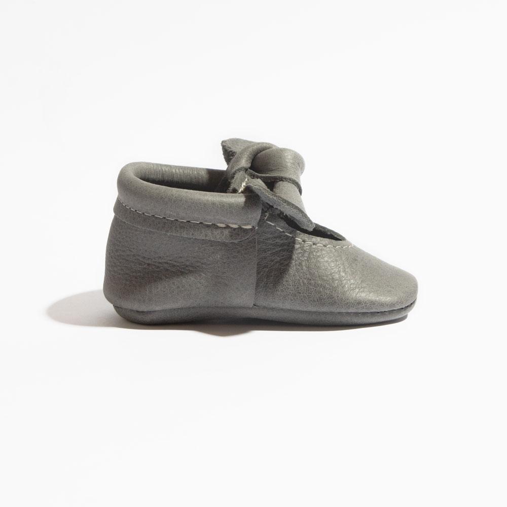 Blue Spruce Knotted Bow Baby Shoe - Norani Baby