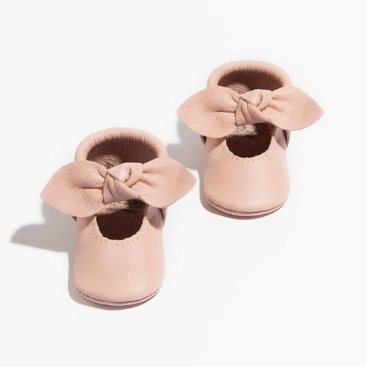 Blush Knotted Bow Baby Shoe - Norani Baby