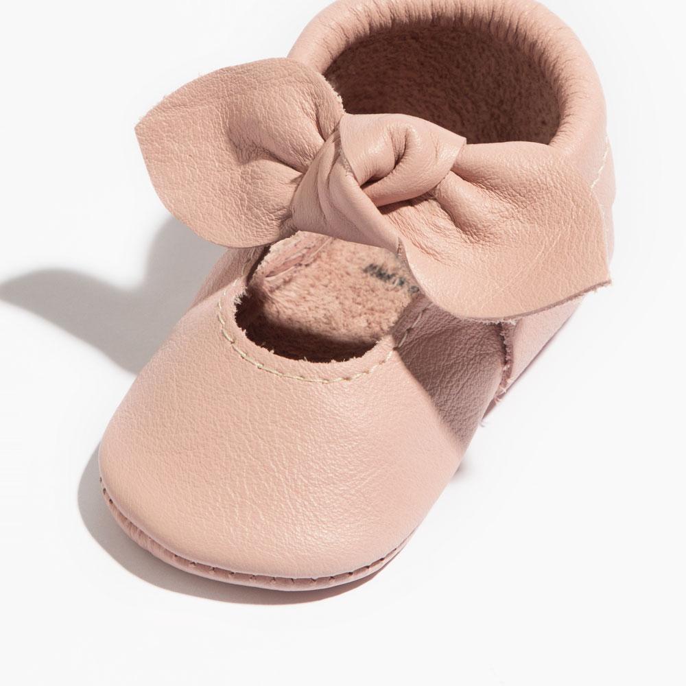 Blush Knotted Bow Baby Shoe - Norani Baby