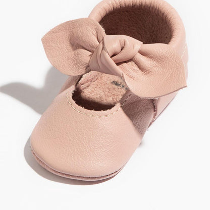 Blush Knotted Bow Baby Shoe - Norani Baby