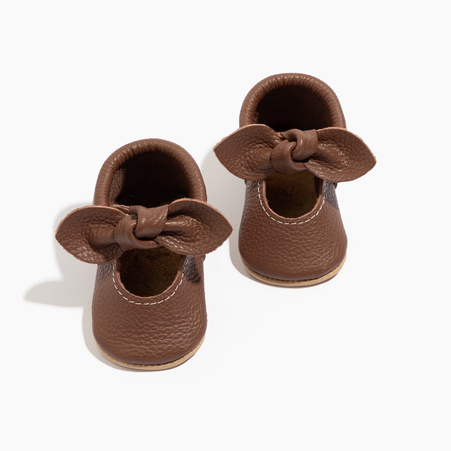 Chestnut Knotted Bow Baby Shoe - Norani Baby