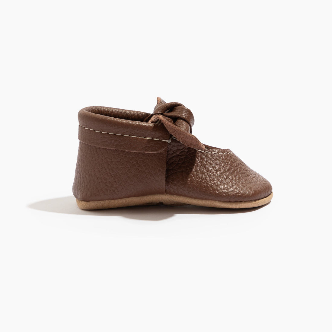 Chestnut Knotted Bow Baby Shoe - Norani Baby