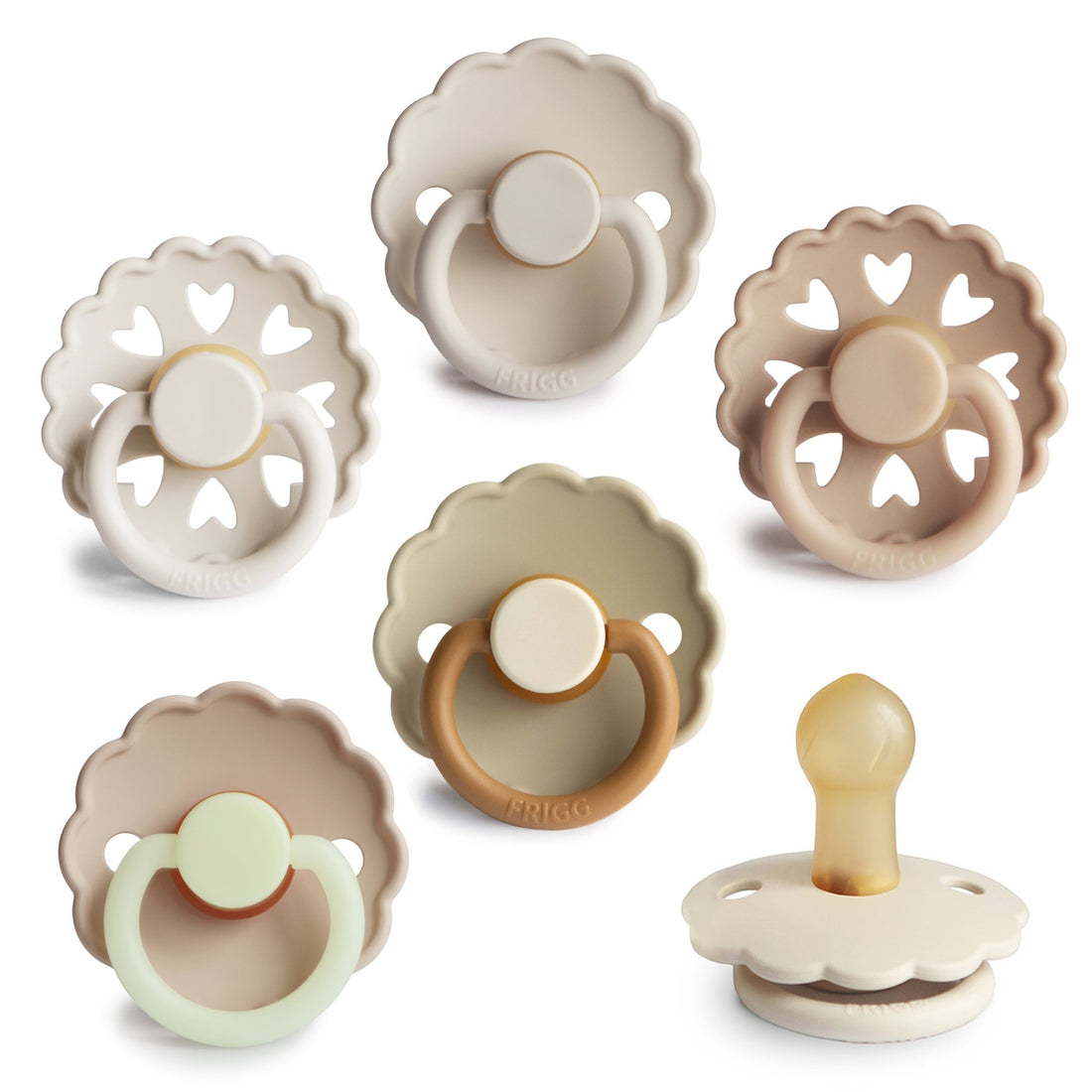 FRIGG Natural Rubber Pacifier 6 - Pack - Norani Baby