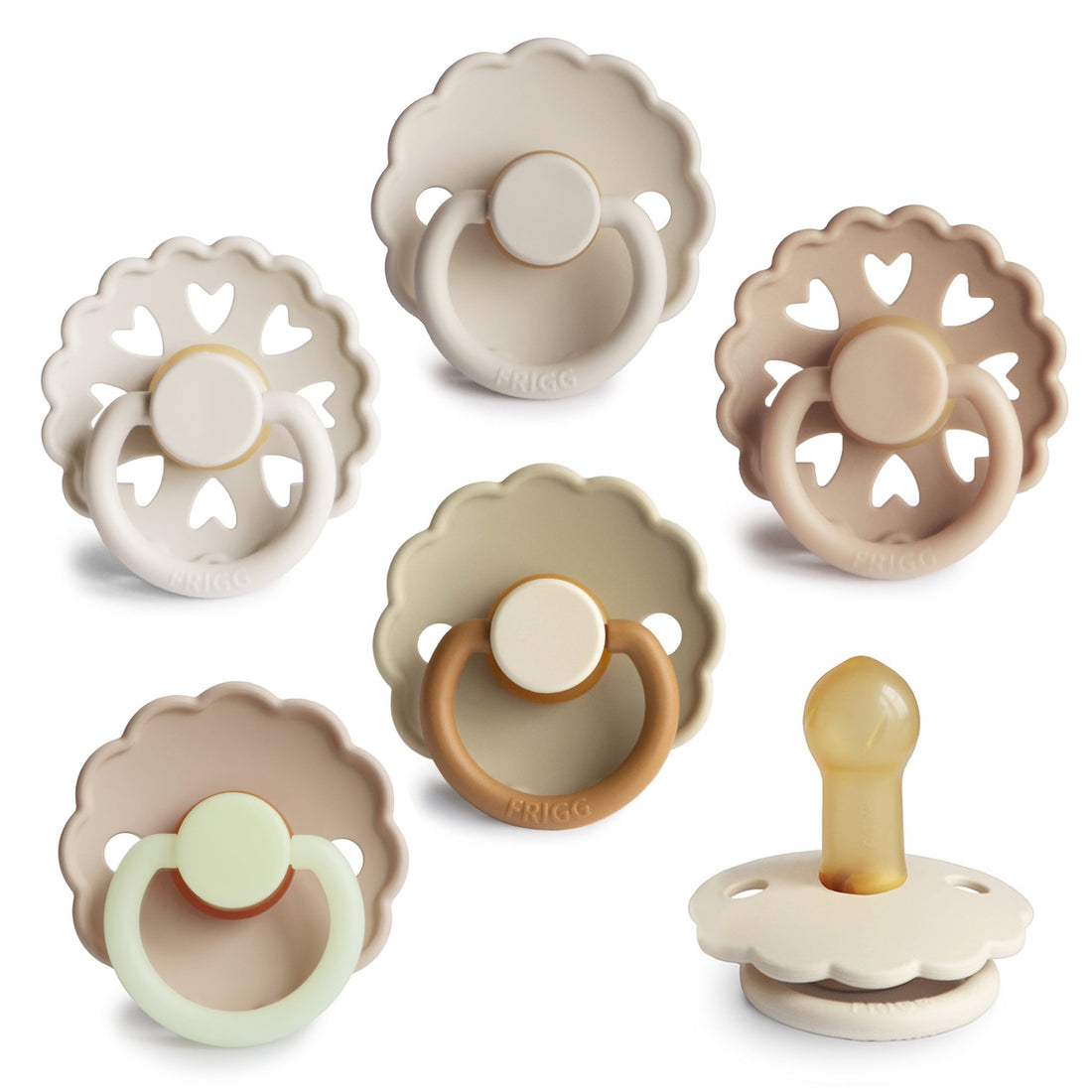 FRIGG Natural Rubber Pacifier 6 - Pack - Norani Baby