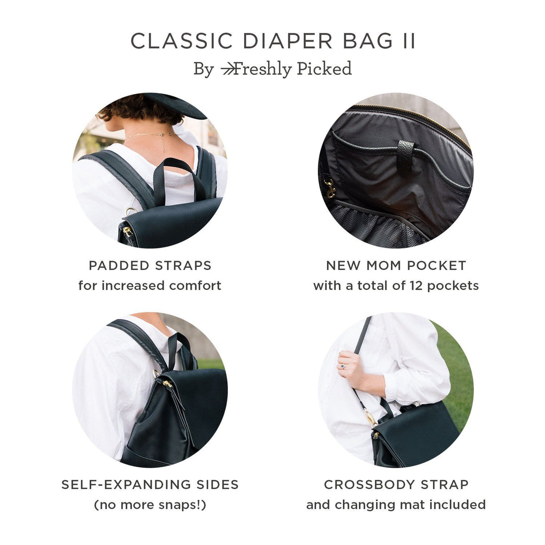 Ebony Classic Diaper Bag II - Norani Baby
